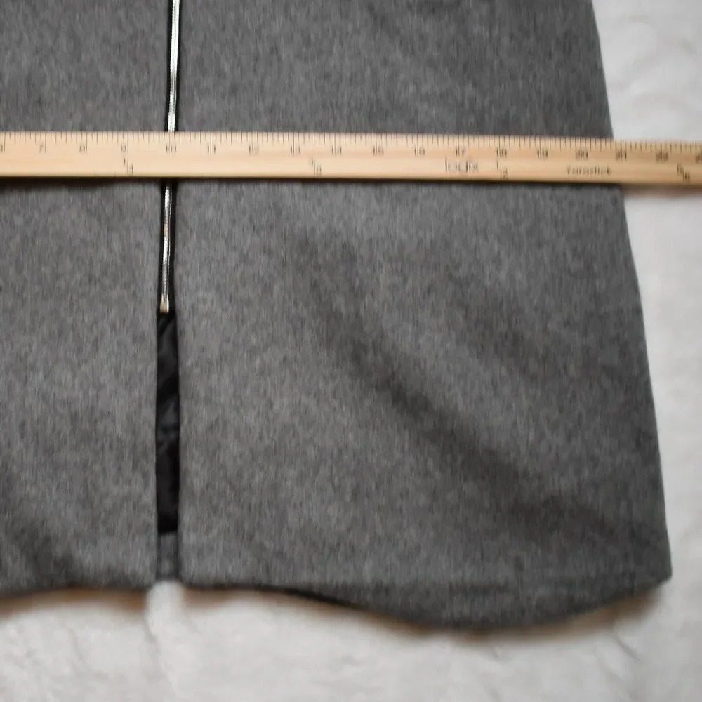 Asilio Coat Midi Colorblock Sz S Wool Preppy Academia Minimalist Neutral - Picture 14 of 16